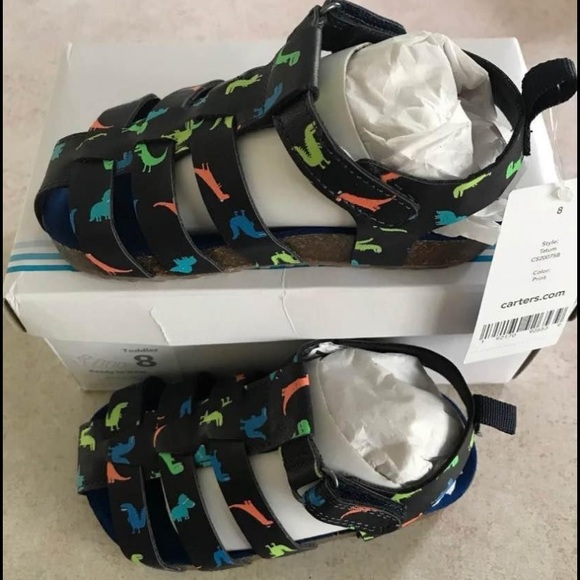 New without box carters dinosaur sandals toddler - Picture 3 of 4